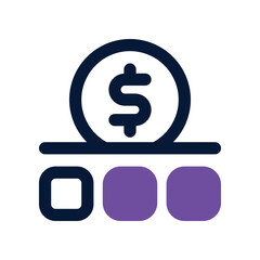 budget distribution icon. vector dual tone icon for your website, mobile, presentation, and logo design.