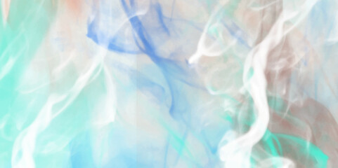 Blue wavy abstract colorful smoke background. Abstract painting blue and white smoke. abstract soft blue and green waters ocean wave texture background. A painting of blof blue swirl white background.