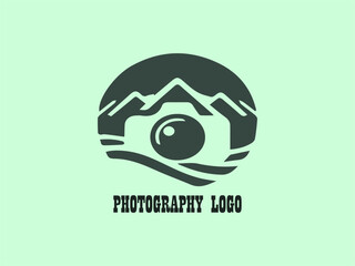 Creative Vector Logo for Photography in Modern Minimalist Style, Visual Identity for Photographers