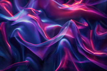 Obraz premium close up horizontal abstract illustration of glowing wavy abstract colorful background