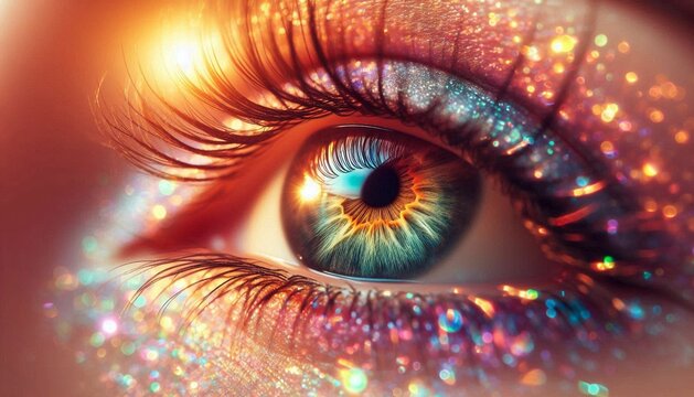 "Cosmic Spark"
Eyes filled with light and sparkling stars, as if they were born from a huge explosion of the universe.