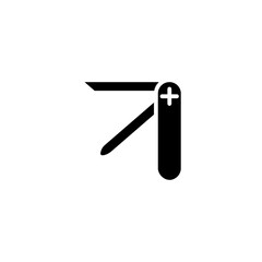 pocket knife glyph icon