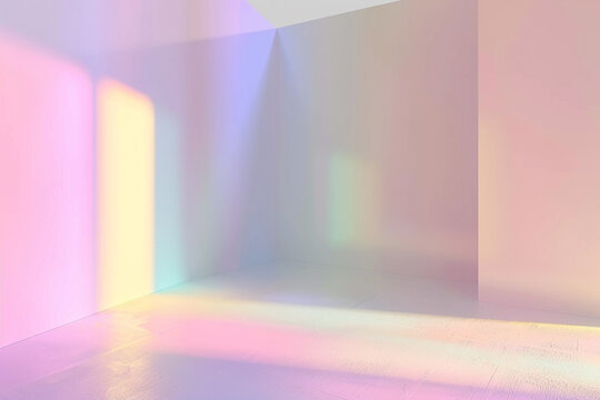 A Soft Pastel Gradient Design that Adds a Gentle and Calming Impression to Any Room &ndash; Smooth Side Lighting Enhances Subtle Color Transitions, Creating Depth and Serenity in the Space