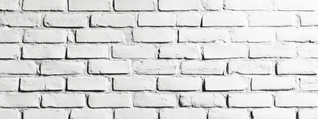 Obraz premium Clean White Brick Wall with Minimalist Design 