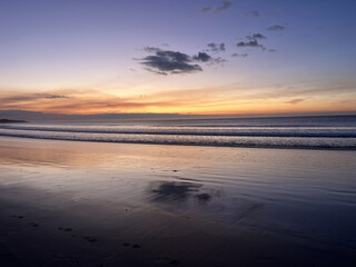 sunset on the beach