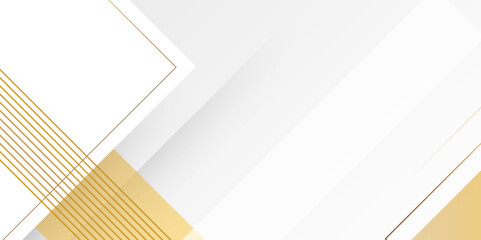 Abstract modern gold lines background vector illustration presentation design.  Elegant gradient white monochrome background. suit for business, corporate, institution, party, festive, seminar.