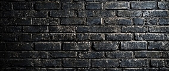 Obraz premium Dark Brick Wall with Subtle Texture and Lighting 