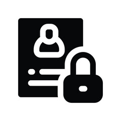 data protection icon. vector glyph icon for your website, mobile, presentation, and logo design.