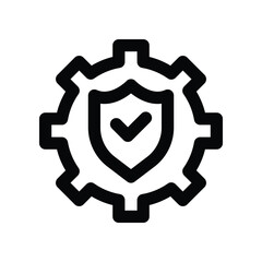 Fototapeta premium setting protection icon. vector line icon for your website, mobile, presentation, and logo design.
