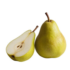 pears on a white