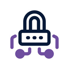 padlock icon. vector dual tone icon for your website, mobile, presentation, and logo design.