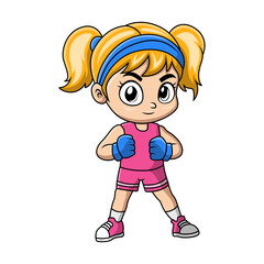 Cute girl are exercising at the gym