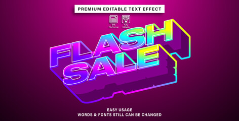 Flash sale graphic text effect style