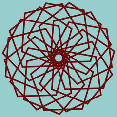 Fototapeta premium Set of entangle mandalas. And drawn mandala with moon, yin yang, om symbol in vector. Perfect set for surface of design, textiles, posters, tattoos in Indian yoga style