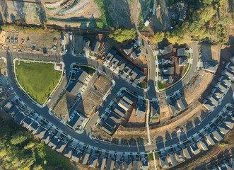 A neighborhood with houses and a street
