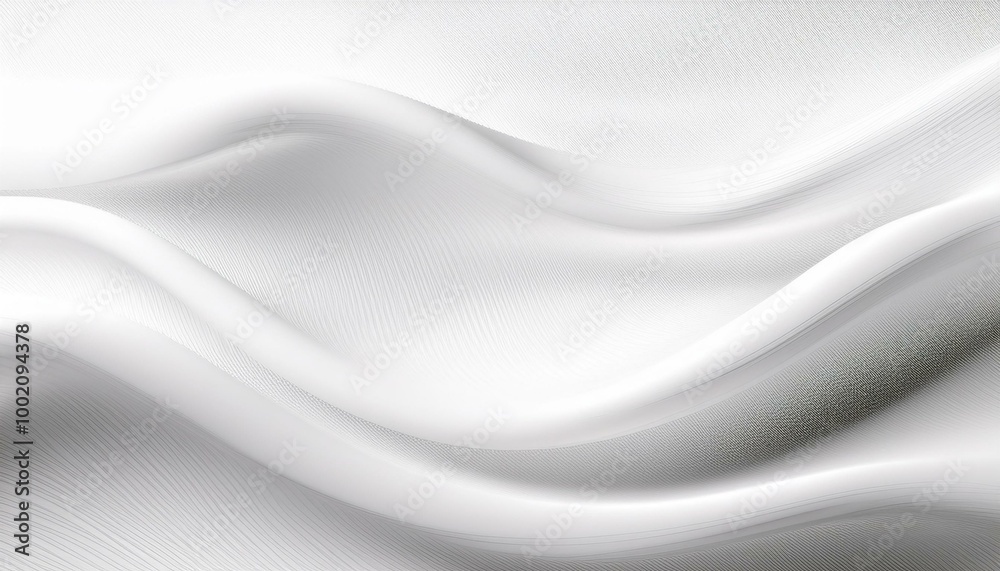 Wall mural milk white wave background looks soft, like a swaying white cloth. white silk satin background with 