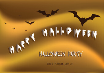 Happy Halloween greetings, Halloween background, party invitation, banner, poster, card, social media post, web, vector