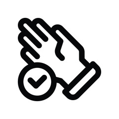 gloves icon. vector line icon for your website, mobile, presentation, and logo design.