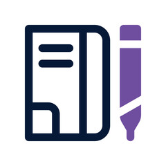 agenda book icon. vector dual tone icon for your website, mobile, presentation, and logo design.