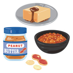 ピーナッツを使用した食品セット