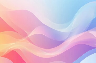 Soft pastel abstract waves in pink, orange, and blue hues
