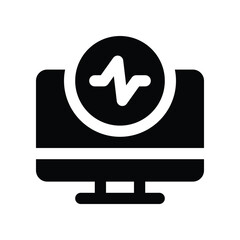 computer icon. vector glyph icon for your website, mobile, presentation, and logo design.