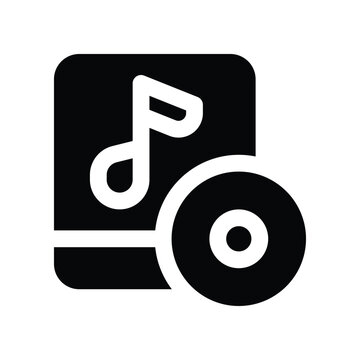 recommend clip art: music album icon. vector glyph icon for your website, mobile, presentation, and logo design.