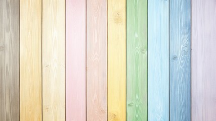 Obraz premium wooden surface with visible grain, covered in a layer of pastel-colored paint
