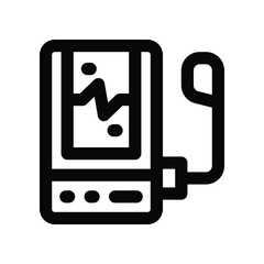 music player icon. vector line icon for your website, mobile, presentation, and logo design.