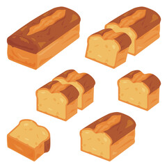 シンプルなパウンドケーキセット