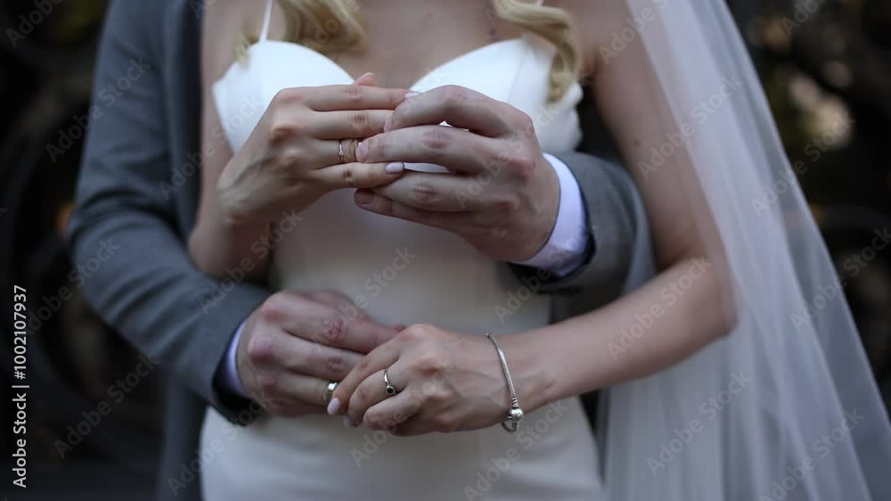 Sticker the bride and groom put on each other's wedding rings