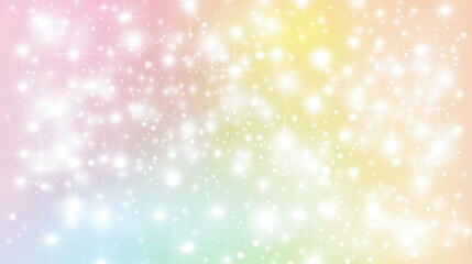 Pastel colored background with bokeh lights and stars sparkling