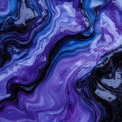Obraz premium Vibrant Marbled Texture in Shades of Purple and Blue