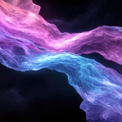 Fototapeta premium Vibrant abstract landscape with glowing energy waves