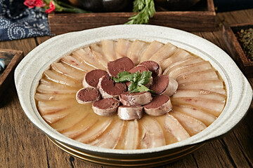 Sauerkraut blood sausage white meat (Northeast pig killing vegetable)