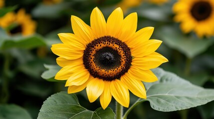 Obraz premium vibrant yellow sunflower in bloom