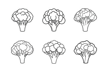 Broccoli Line Icon set simple Vector Illustration. Broccoli Icon for design white background