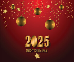 2025 Merry Christmas background for your seasonal invitations, festival posters, greetings cards.
