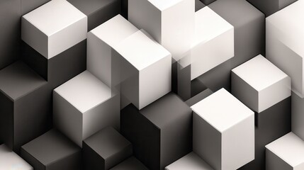Abstract glowing cubes forming modern background design