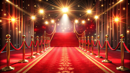 red carpet with stars