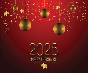 2025 Merry Christmas background for your seasonal invitations, festival posters, greetings cards.
