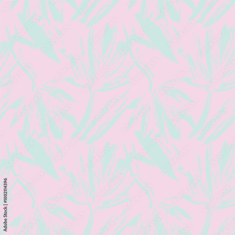 Wall mural Pastel Abstract Floral Seamless Pattern Design