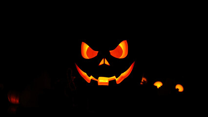 Jack-o'-lantern Glowing In The Dark