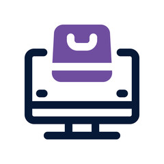 online shop icon. vector dual tone icon for your website, mobile, presentation, and logo design.