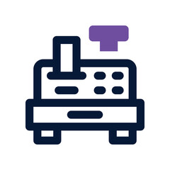 cash register icon. vector dual tone icon for your website, mobile, presentation, and logo design.