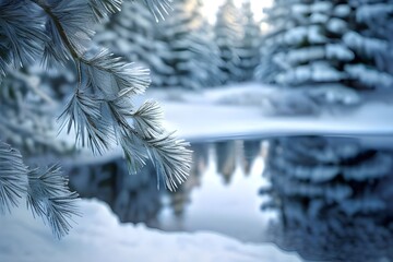 christmas tree in snow