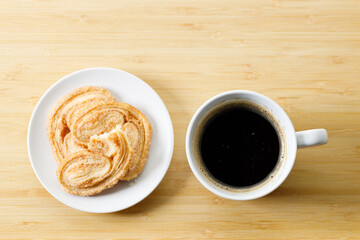 Palmier butterfly puff and Coffee