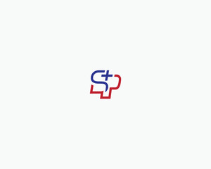 Letter SP Plus Logo Design. 