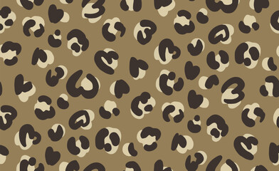 Seamless Heart Shaped Leopard Skin Pattern