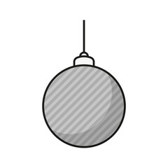 Christmas Ball Toy. Xmas Glass Ball for Christmas Tree. Vector Flat Icon